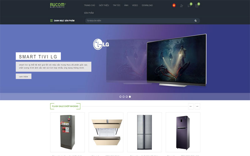 Mẫu thiết kế website điện tử điện lạnh 